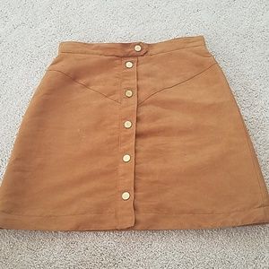 Suade Button Up Skirt